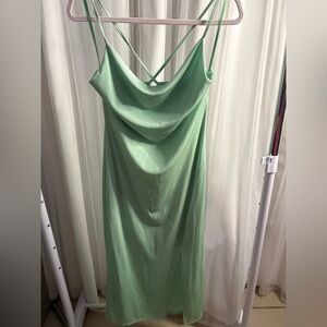 Elegant Green Slip Dress